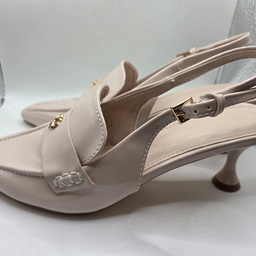 Elegant Cream Slingback Heels